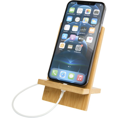 Logo trade promotional merchandise image of: Ceibo detachable bamboo phone stand