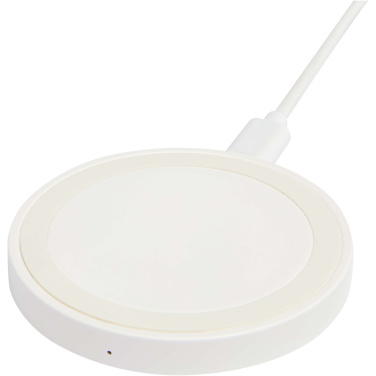 Logo trade advertising products image of: Freal 15W recycled plastic wireless charging pad