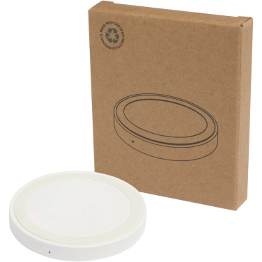 Logo trade promotional item photo of: Freal 15W recycled plastic wireless charging pad