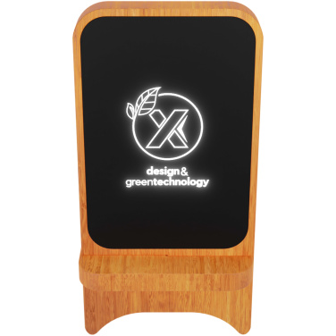 Logo trade advertising product photo of: SCX.design W16 10W light-up wireless wooden stand