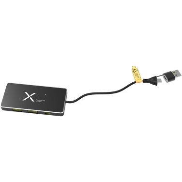 Logotrade promotional merchandise image of: SCX.design H20 8-in-1 USB hub with dual input and 6-ports