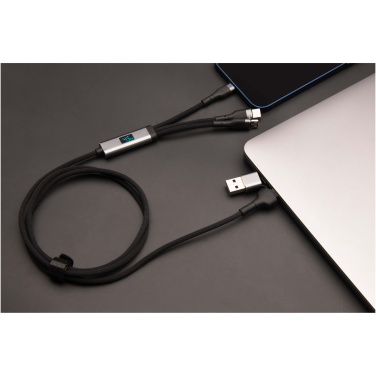 Logo trade promotional items image of: SCX.design C53 100W 5-in-1 rPET ultra fast charging cable