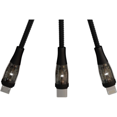 Logo trade corporate gift photo of: SCX.design C50 5-in-1 fast charging 100W/5A cable with digital display