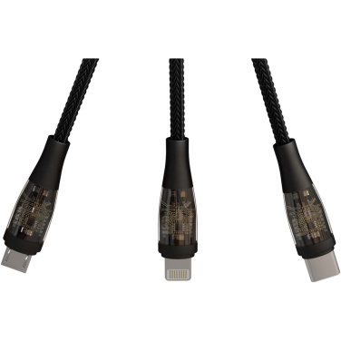 Logo trade advertising product photo of: SCX.design C50 5-in-1 fast charging 100W/5A cable with digital display