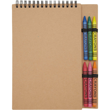Logotrade promotional gifts photo of: Doodle A5 spiral soft cover notebook and crayon set