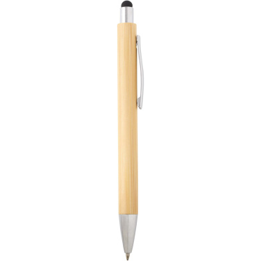 Logotrade promotional item image of: Oblys bamboo ballpoint pen and mechanical pencil set (black ink)