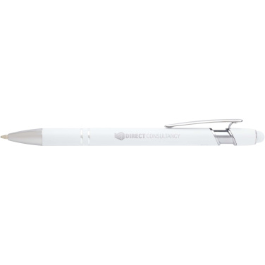 Logo trade promotional gift photo of: Kish ballpoint pen with silver finish (black ink)