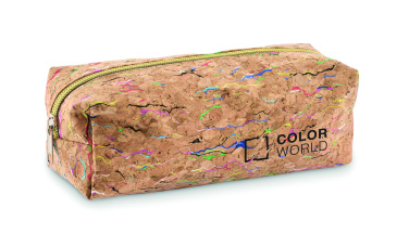 Logo trade promotional items picture of: Coloured cork pencil case