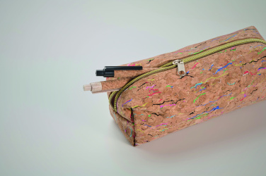Logo trade advertising product photo of: Coloured cork pencil case