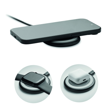 Logo trade promotional products image of: 3 in 1 wireless charger 15W