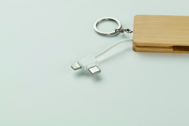 Logo trade promotional merchandise picture of: Key ring charging cable