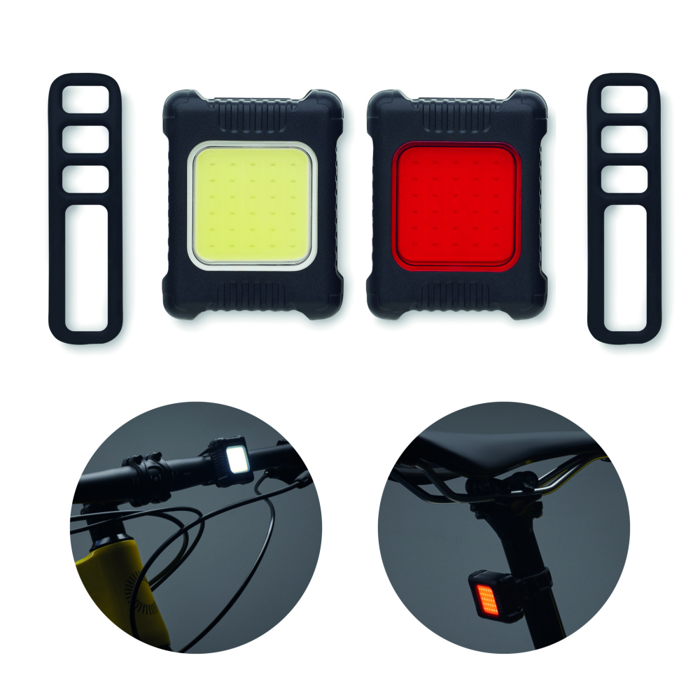 Logotrade promotional gift image of: Rechargeable bike light set