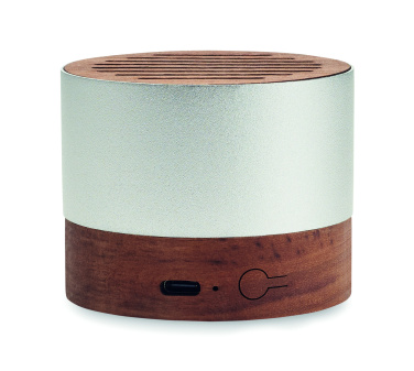 Logo trade promotional gift photo of: Recycled aluminium speaker