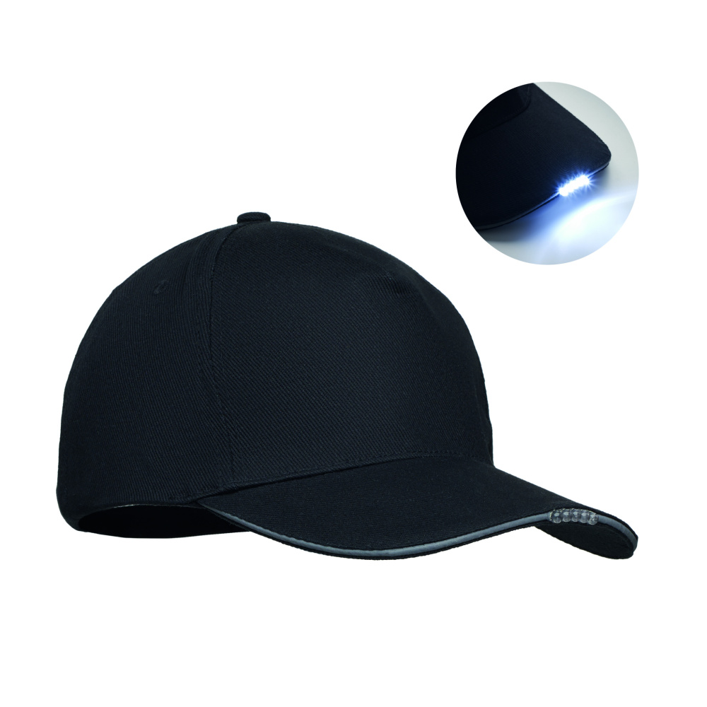 Logotrade promotional gifts photo of: 5 panel LED cotton cap 220gr/m²