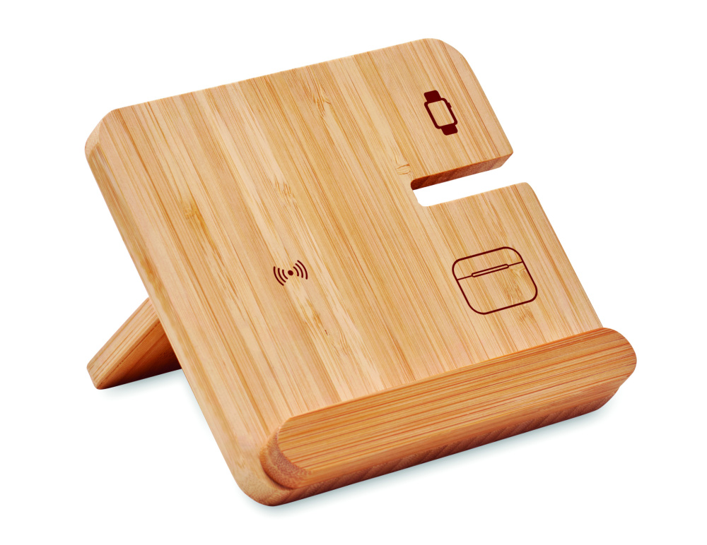 Logo trade corporate gifts image of: 3 in 1 15W wireless charger