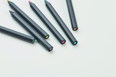 Logotrade promotional merchandise image of: 6 black colouring pencils