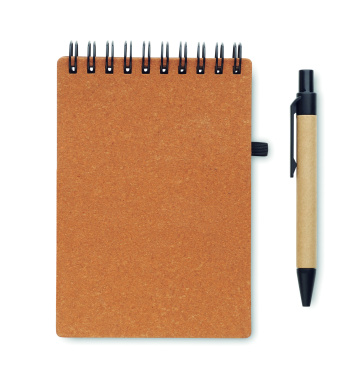 Logotrade promotional gift picture of: Recycled notebook with ball pen