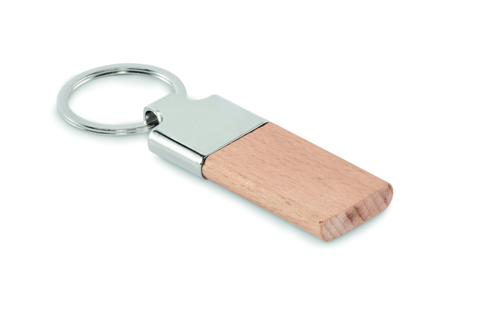 Logotrade corporate gift picture of: Key ring with rubber wood