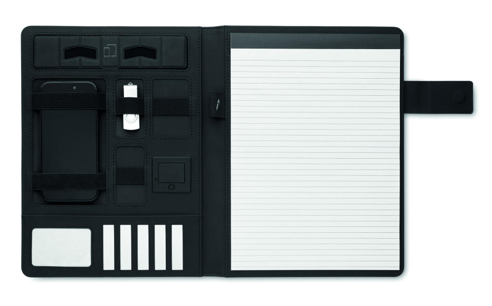 Logo trade corporate gift photo of: A4 folder and wireless charger