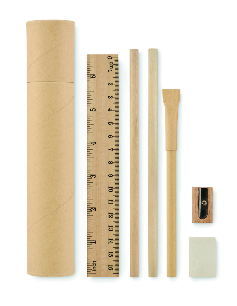 Logo trade promotional item photo of: Paper tube stationery set