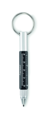 Logo trade promotional giveaways image of: Key ring with twist action pen