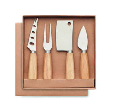 Logo trade advertising products image of: Set of 4 cheese knives