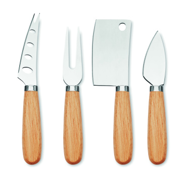 Logo trade promotional gifts image of: Set of 4 cheese knives
