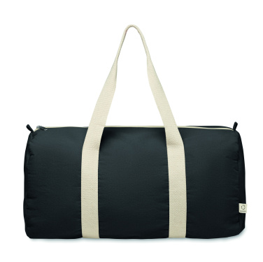 Logo trade advertising products image of: Recycled cotton sports bag