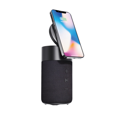 Logo trade promotional gifts image of: Urban Vitamin Anaheim RCS recycled 10W speaker 15W charger