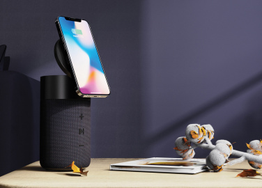 Logo trade advertising products picture of: Urban Vitamin Anaheim RCS recycled 10W speaker 15W charger