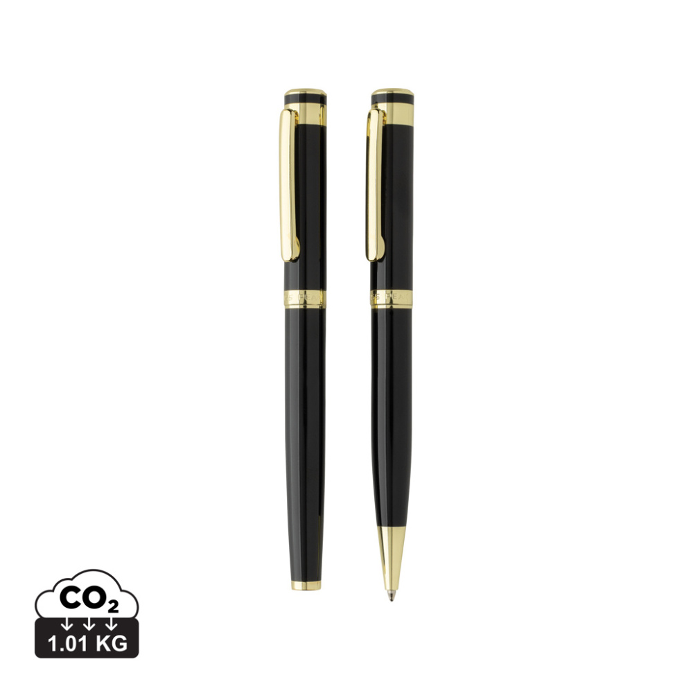 Logotrade promotional merchandise picture of: Swiss Peak Luca RCS recycled brass deluxe pen set