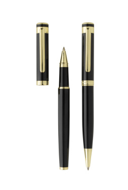 Logotrade advertising product picture of: Swiss Peak Luca RCS recycled brass deluxe pen set