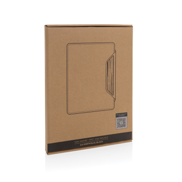 Logotrade promotional merchandise picture of: Teri AWARE™ RPET and walnut A4 portfolio