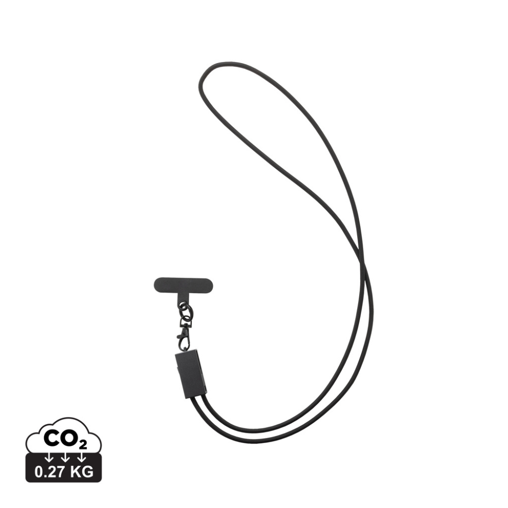 Logo trade business gifts image of: Terra RCS recycled PET phone cord with dual charge cable