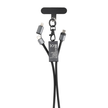 Logotrade promotional item picture of: Terra RCS recycled PET phone cord with dual charge cable