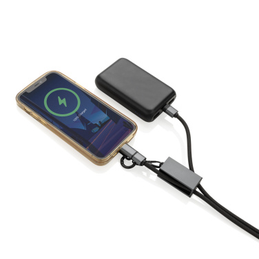 Logotrade promotional products photo of: Terra RCS recycled PET phone cord with dual charge cable