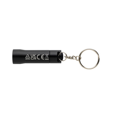 Logo trade business gifts image of: Flash RCS recycled aluminium keychain torch