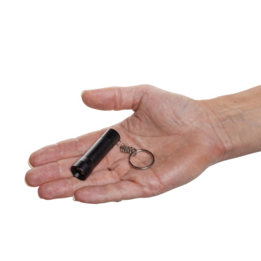 Logo trade promotional giveaways picture of: Flash RCS recycled aluminium keychain torch