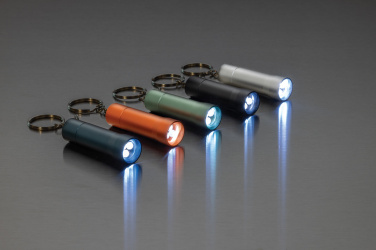 Logo trade promotional products picture of: Flash RCS recycled aluminium keychain torch