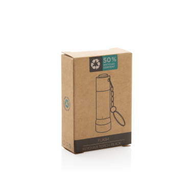 Logo trade corporate gift photo of: Flash RCS recycled aluminium keychain torch