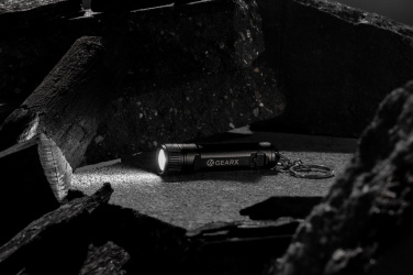 Logo trade promotional items image of: Gear X rechargeable ultra bright keychain torch