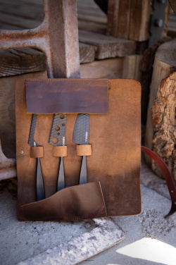 Logo trade promotional gifts picture of: BOSKA Cheese Knife Set Monaco+ Black