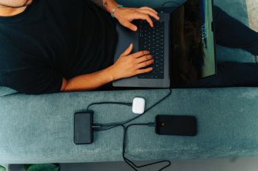 Logo trade advertising products picture of: Urban Vitamin Eureka hybrid GANcharger 10000mah powerbank65W