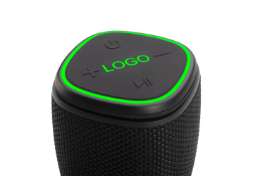 Logo trade business gifts image of: Bluetooth speaker HERMON Schwarzwolf
