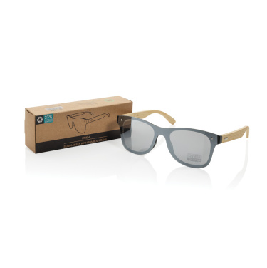 Logotrade promotional merchandise picture of: Prism RCS recycled plastic sunglasses with bamboo frame
