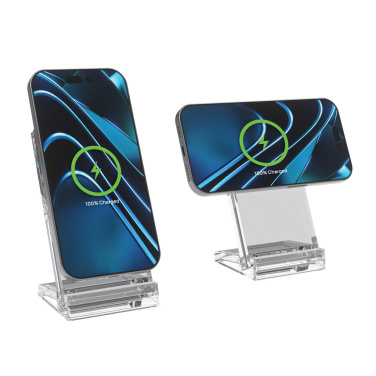 Logo trade corporate gifts picture of: Magcharge 15W magnetic wireless charging stand