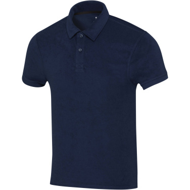 Logo trade promotional merchandise image of: Akoya recycled terry unisex polo