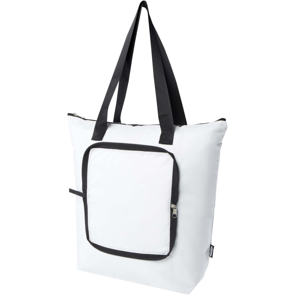 Logo trade promotional merchandise picture of: EcoFold RPET foldable tote cooler bag 15L