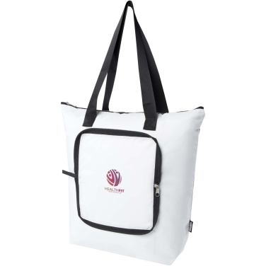 Logo trade advertising products picture of: EcoFold RPET foldable tote cooler bag 15L