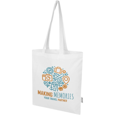 Logotrade advertising product image of: Madras Blend 140 g/m² GRS recycled cotton tote bag 7L